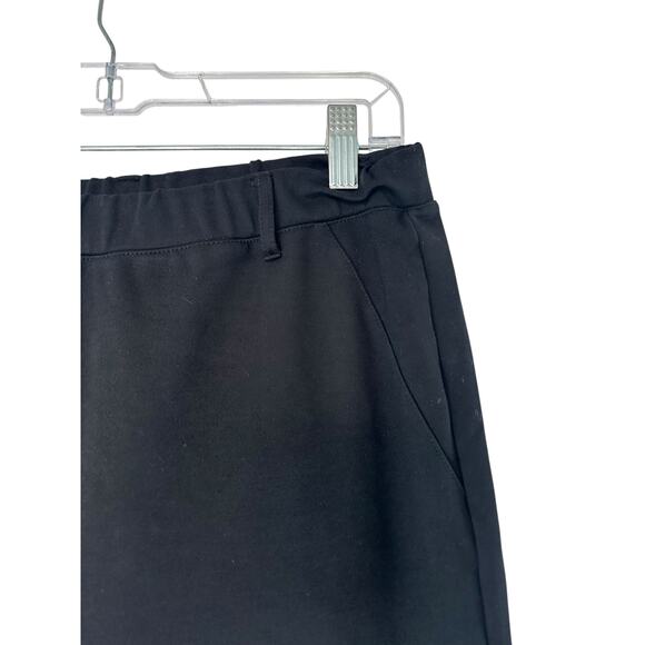 Quince Black Basic Office Work Ultra-Stretch Ponte Straight Leg Pants Large - Picture 4 of 13